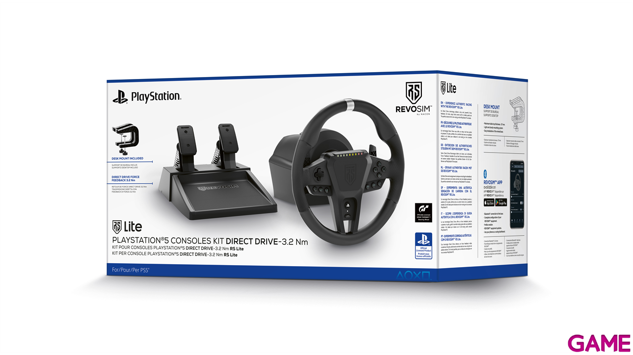 Nacon Revosim Lite  Volante + Base DD-3Nm + Pedalera Revosim Lite PC - PS5 - Volante-2